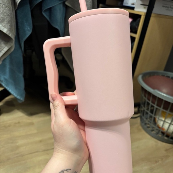Pink Tumbler with Straw - Picture 3 of 5